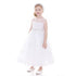 Petite Adele Little Girls White Lace Pearl Belt Flower Girl Dress 2T-6 - SophiasStyle.com